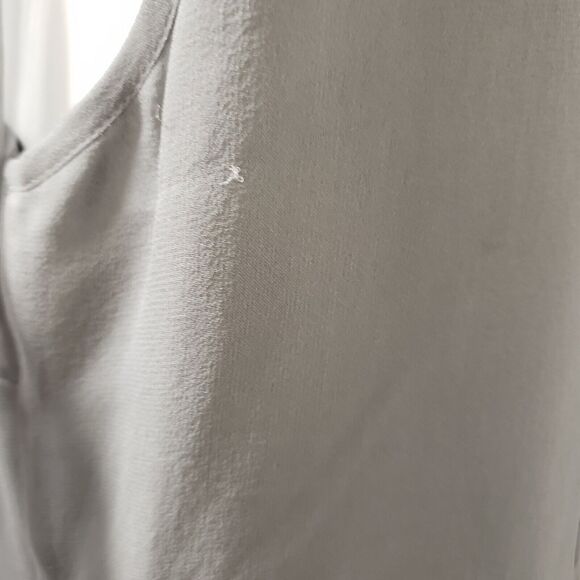 MORGANE LE FAY Gray 100% Silk Sleeveless Asymmetrical Top Blouse Vest Size XS - Picture 10 of 10
